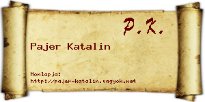 Pajer Katalin névjegykártya