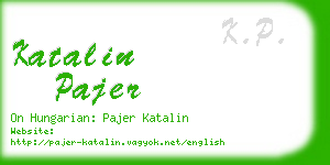 katalin pajer business card